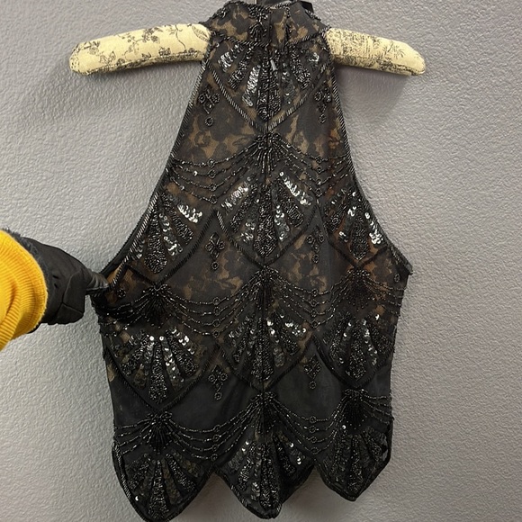 Cache embellished eaded Halter Top | Choker Neck Beaded - Picture 12 of 12